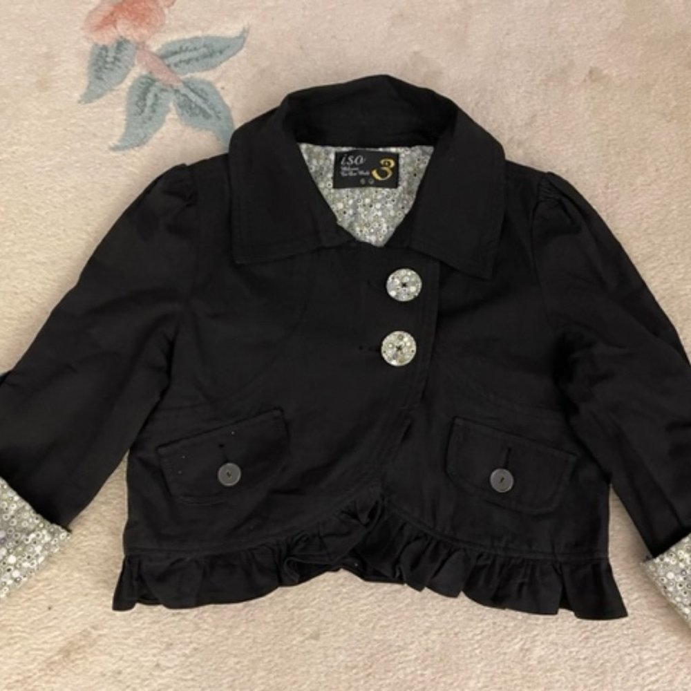 ISO 3 Unique Cropped Cotton Jacket Lined Sz. XS Price Drop